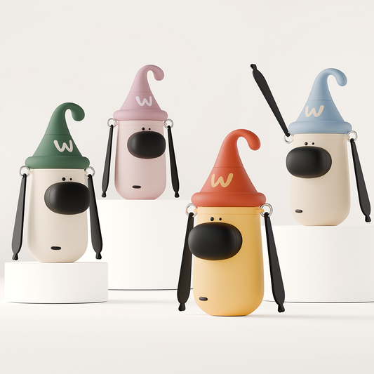 Stainless Steel Water Bottle, Straw & Strap, Gifts for Kids and Young (Puppy)
