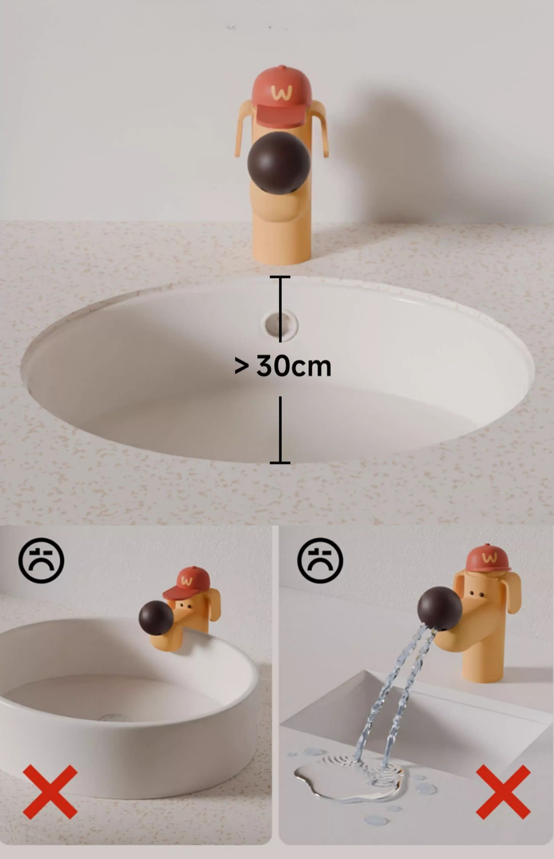 2025 Designer Original Yellow Bathroom Faucet  Puppy Shape Vanity Faucet